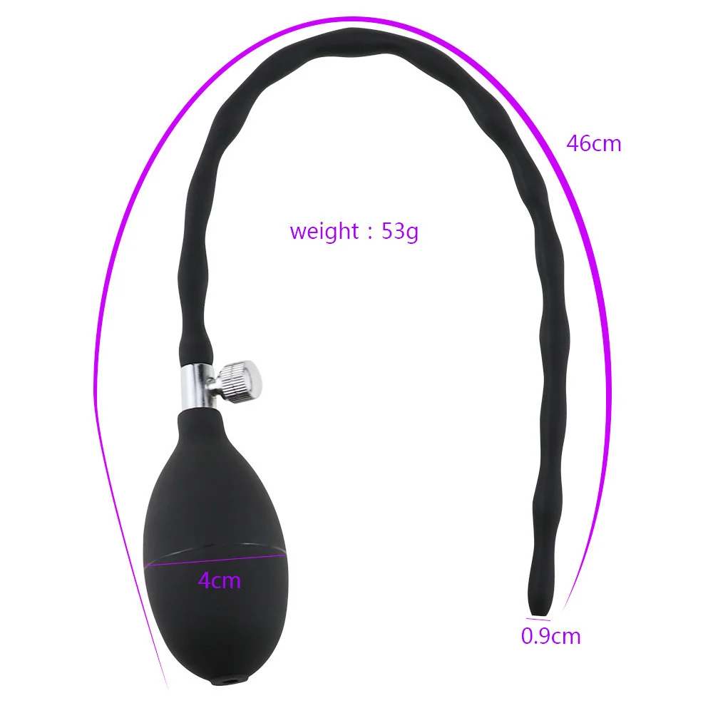 Penis Sex Toys Soft Penis Plug Inflatable Stimulate Sex Toys for Men Adult Goods Ejaculation Delay Sounding Urethra Dilator Male Urethral Rod