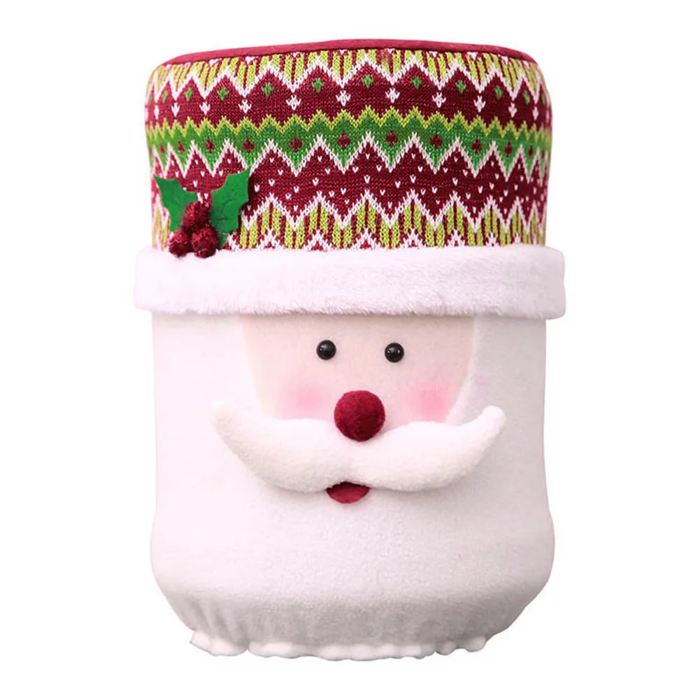 Christmas Water Dispenser Bottle Cover Elastic 5 Gallon Water Jug Cover Kettle Cap Santa/Elk/Snowman Home Kitchen Decor