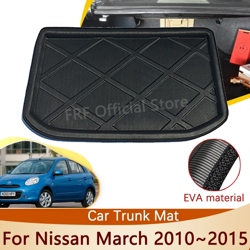 

Car Rear Trunk Mat For Nissan March K13 2010 2012 2013 2014 2015 Micra Accessories Floor Tray Waterproof Liner Cargo Boot Carpet