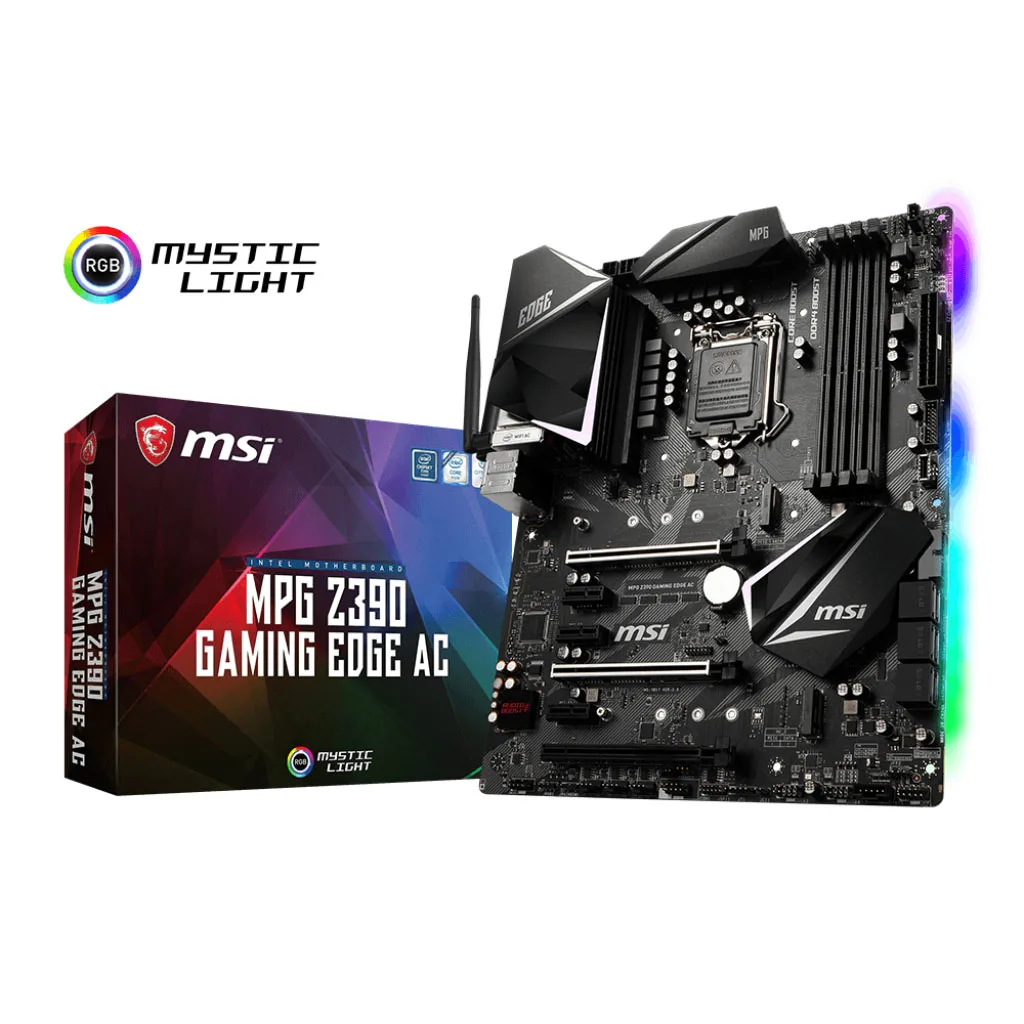 Msi Mpg Z390 Gaming Edge Scheda Madre Da Gioco Ac Intel Z390 Lga1151 Atx M.2 Scheda Madre Desktop Intel Core 8Th E 9Th Gen Ddr4 Hdmi