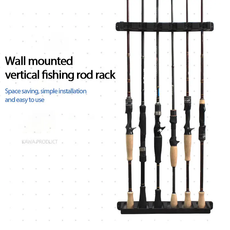 1PC Plastic Fishing Rod Holders 6-Rod Rack Vertical Pole Holder Wall Mount  Modular For Garage - AliExpress