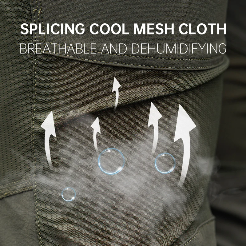 스타 필드 나이트 남성용 오토바이 라이딩 팬츠 CE 보호 장비 액세서리가 포함된 여름 통기성 속건성 바지