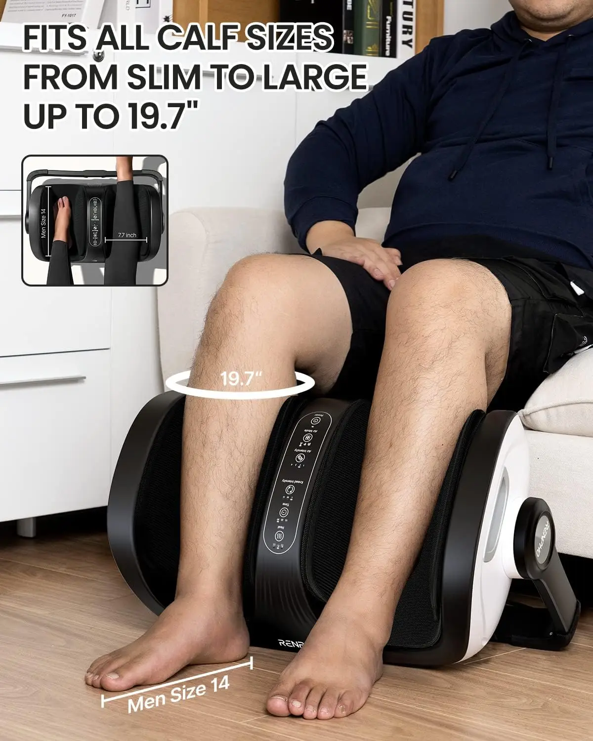 with Heat,  and Calf  for Athletes  Care, Deep Kneading  Massage for Feet/Ankle/Calf/Le 5