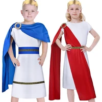 Kids Ancient Greece Zeus Roman Costumes Children Prince Princess Cosplay Halloween Outfits Girls Boys Carnival Party Clothes