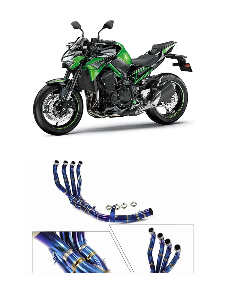 

HMD Titanium Motorcycle Exhaust System Performance Catback For Kawasaki Z900 Racing Pipe Muffler