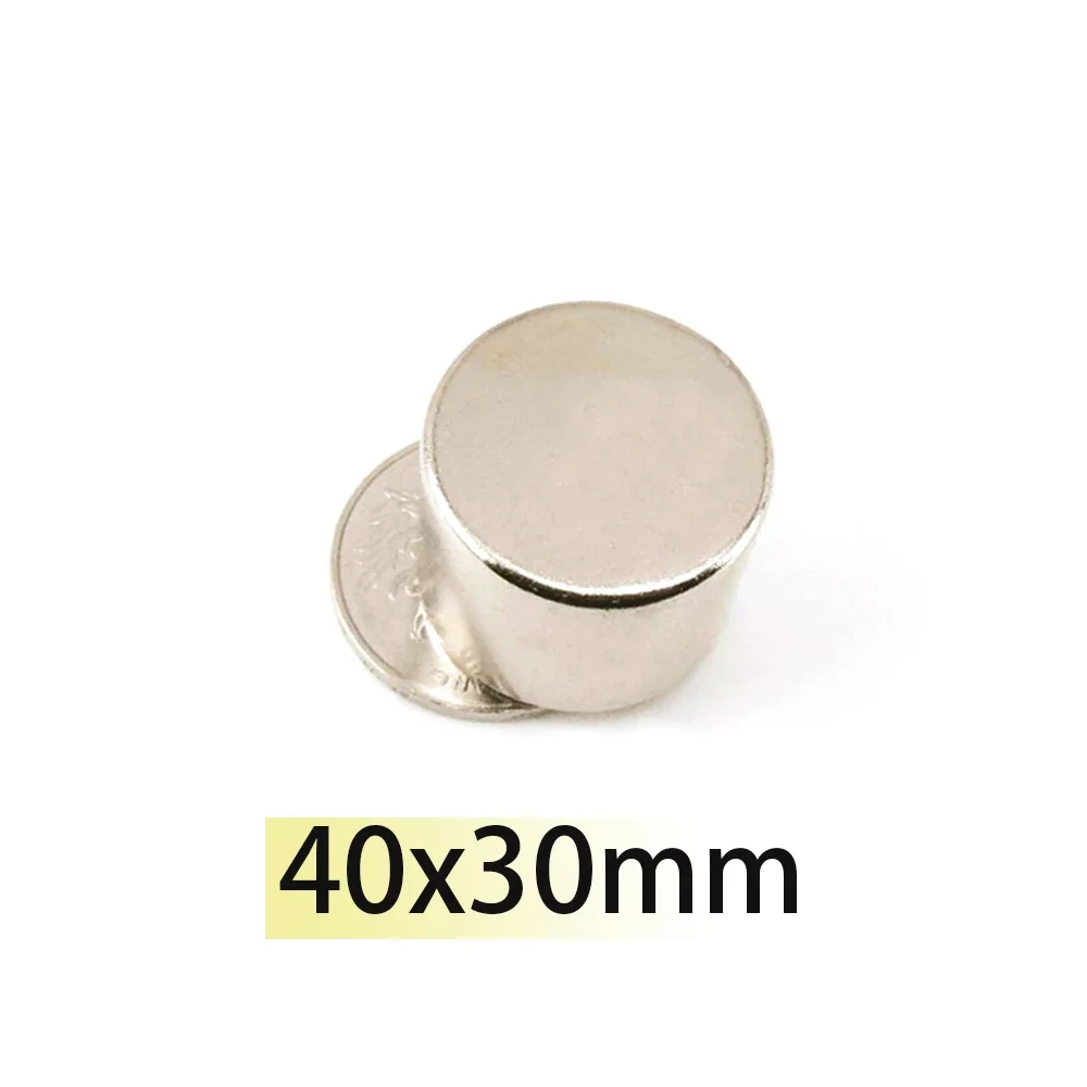 N35 40×30 Magnet 40*30mm Big Size Strong  Disc Neodymium  Round motor Magnets Search  Fridge Customised Huge Fridge Wholesale