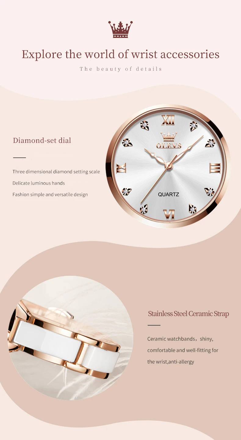 Orologio da donna OLEVS 5872 - Funzionalità impermeabile