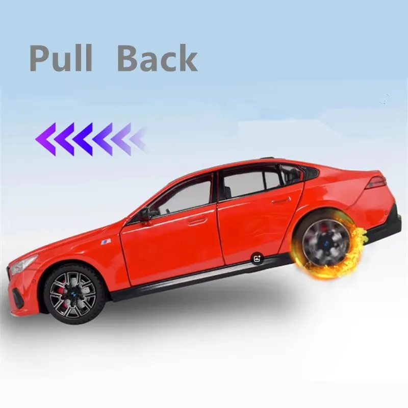 1:24 BMW i5 M60 Coupe Alloy Car Model Diecasts Metal Limousine Pure Electric Vehicles Car Model Simulation Sound Light Kids Gift 6