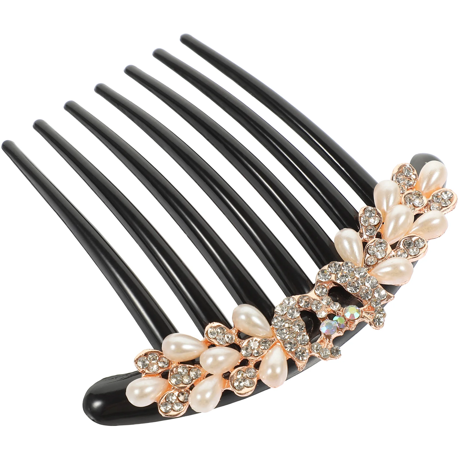 

Pearl Hair Comb Women Headdress Inserted Tiara Full Diamond Accessories Women's