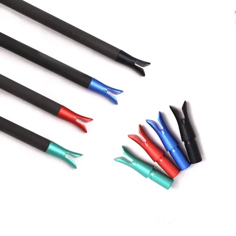 

6pcs Archery Aluminum Alloy Arrow Nock fit for ID 6.2 mm Arrow Shaft Durable Nocks for Bow and Arrow Shooting Accessories