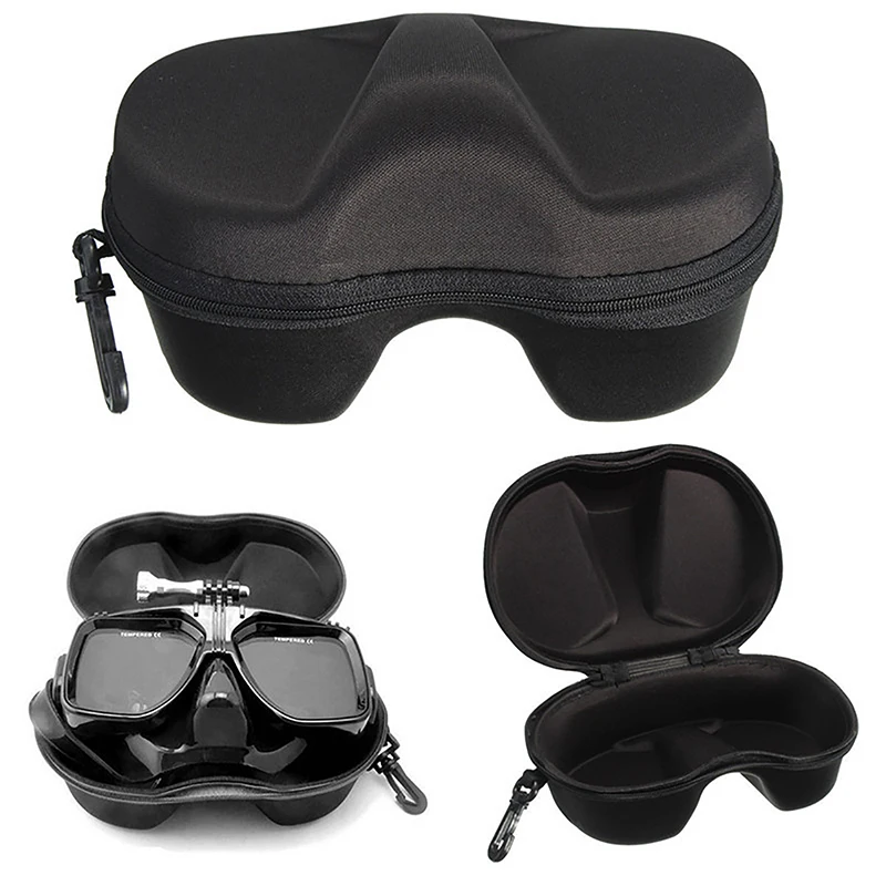 Diving Glasses Storage Box Scuba Snorkeling Set Multifunction Face Cover Snorkel Zipper Case for Underwater Swimming