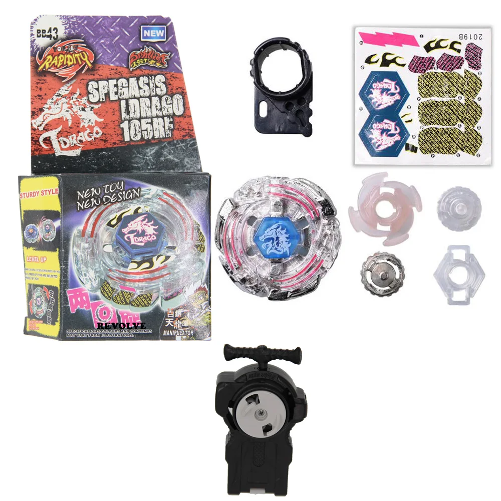 

B-X TOUPIE BURST BEYBLADE bey blades toy Lightning L-Drago 100HF BB43 simple packing +two-way launcher