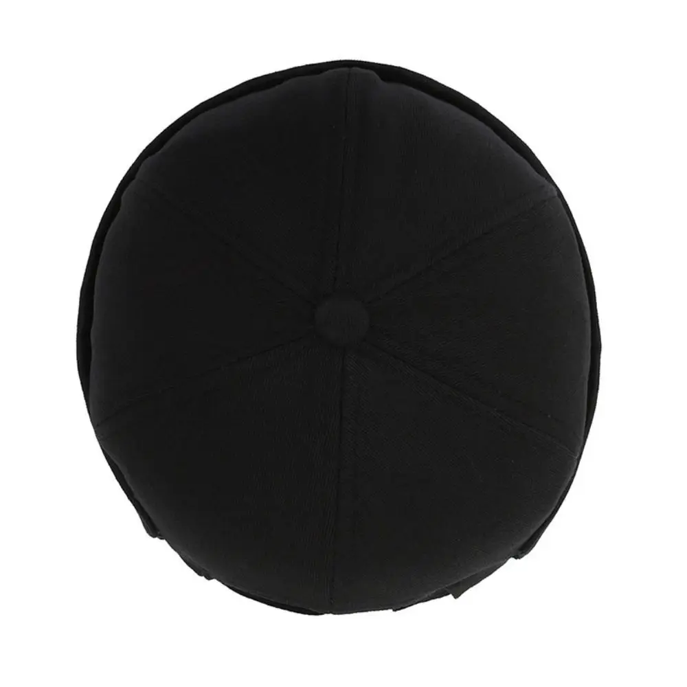 Vintage Kuppelmütze Herren Melone Beanie Mütze Einfarbig Docker Mütze Unisex Verstellbare Wintermütze für Damen Herren Bonnet Beanies – Detail 8