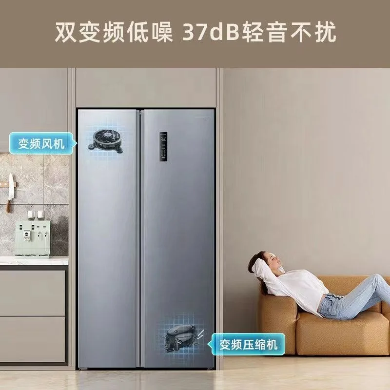 Top Selling 551 liter Double Door Ultra-thin Embedded Energy-saving and Low-noise Air-cooled Frost Free Household Refrigerator 2