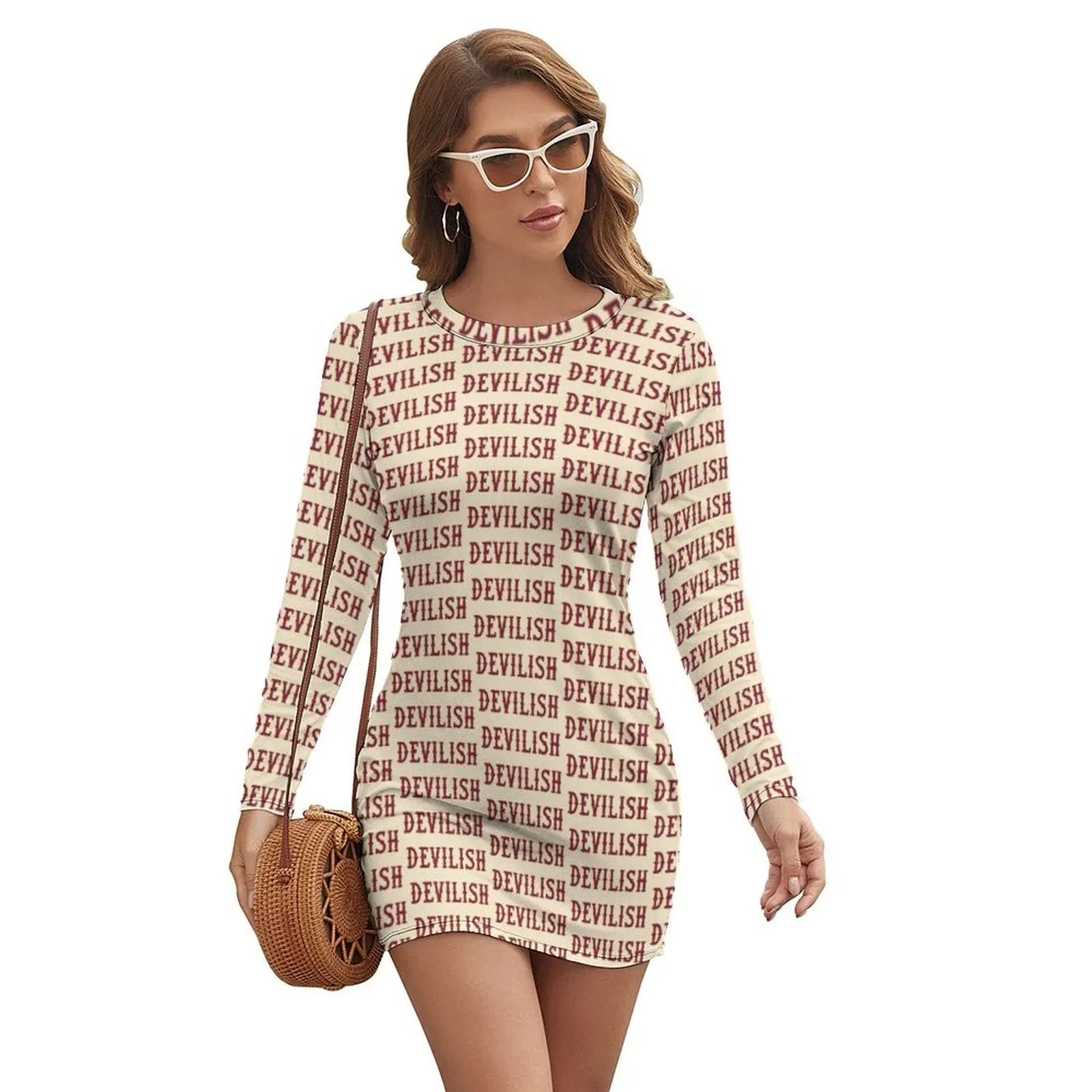 

western devilish Long-sleeved Dress Dress for pregnant women summer dress daily bandage