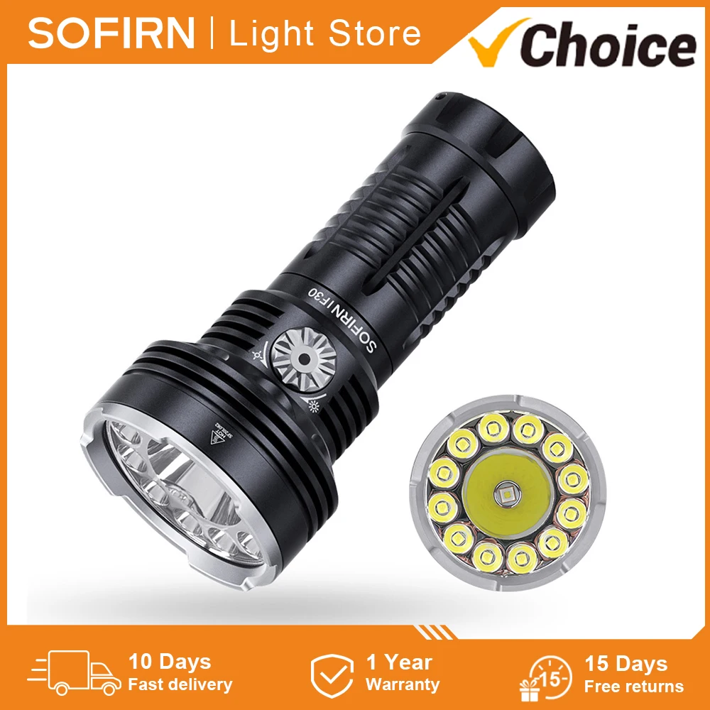Sofirn IF30 12000lm SFT40 LED Flashlight Powerful 32650 Battery