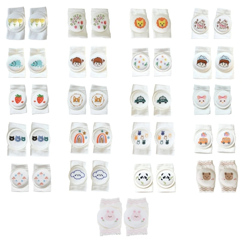 

RIRI Toddler Crawling Knee Pads Elastic Knee Protectors Embroidery Keepads for Babies Boys Girl Hurt-proof Walking Kneepads