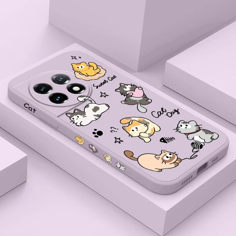 Cat String Ball Liquid Silicone Phone Case Cover
