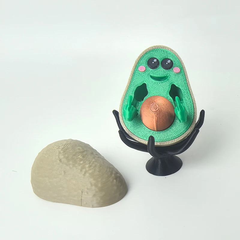 3D Printed Middle Finger Avocado Toys Statue Home Decor Gifts For Your Friends miniature figurines 3d printed toy