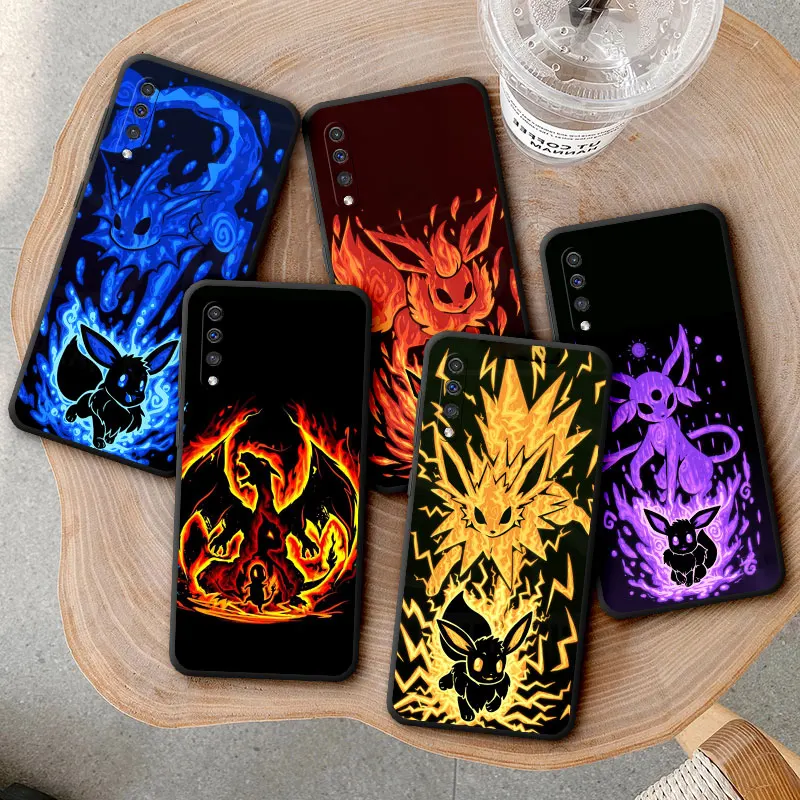 Freddo Pokemon Pikachu Cassa Del Telefono Per Samsung Galaxy A01 A10 A51 A20E A20S A30 A50 A71 A40 A20 A04 A03 A70 Coque Nero Soft Cover