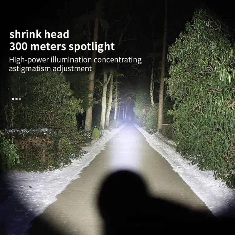 Mini LED Flashlight USB Rechargeable Zoomable Torch High Power Portable Spotlights Waterproof Long Range Outdoor Camping Lantern led flashlight camping lamp