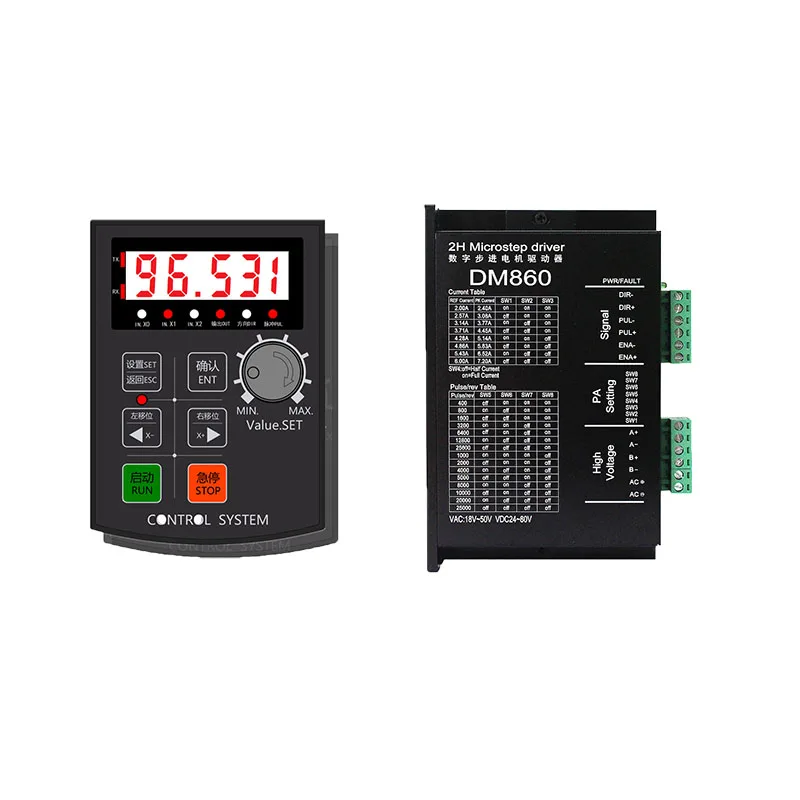 

Motor Controller Kit CNC Controller HF020 digit display 85KHz Motor driver DM542/DM556/ST86/DM860 For NEMA17/23/34 Stepper Motor