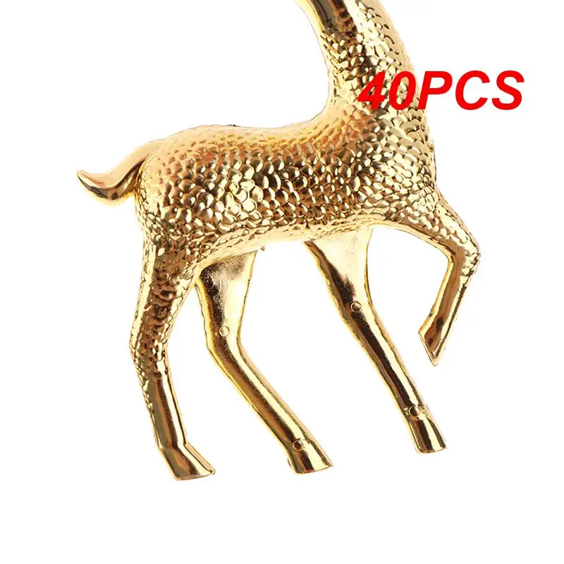 

40PCS Home Elk Shop Display Cabinet Ornaments Plastic Artificial Animal Statue Home Decor Christmas Tree Summit