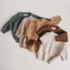 0-6T Newborn Baby Sweater Kid Boy Girl Winter Clothes Warm Thick Knit Pullover Top Infant Long Sleeve Basic Knitwear Outfit