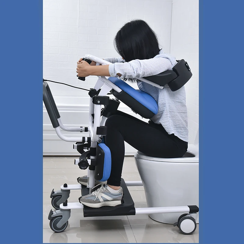 multi-functional elderly disabled patients electric transfer bath toilet transfer wheelchair