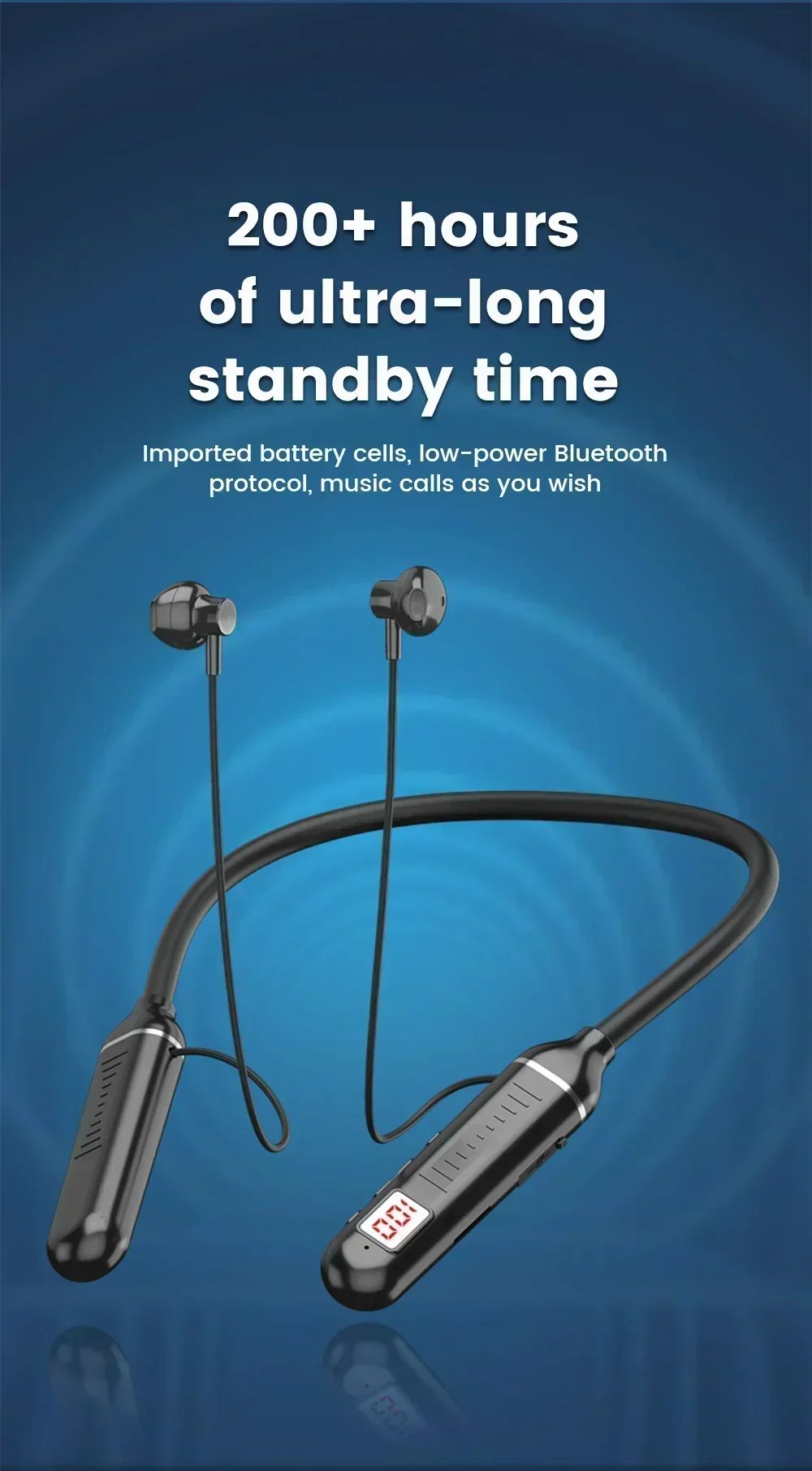Neckband Headphones Bluetooth Wireless