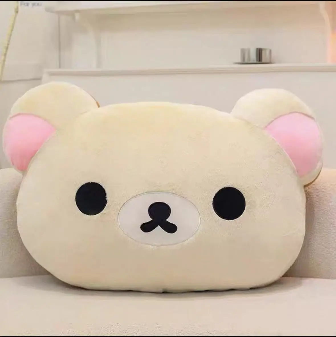 Cute Rilakkuma Plush Warm Hand Pillow Cartoon Bear Peluche Stuffed Toy Soft Cushion Birthday Gift