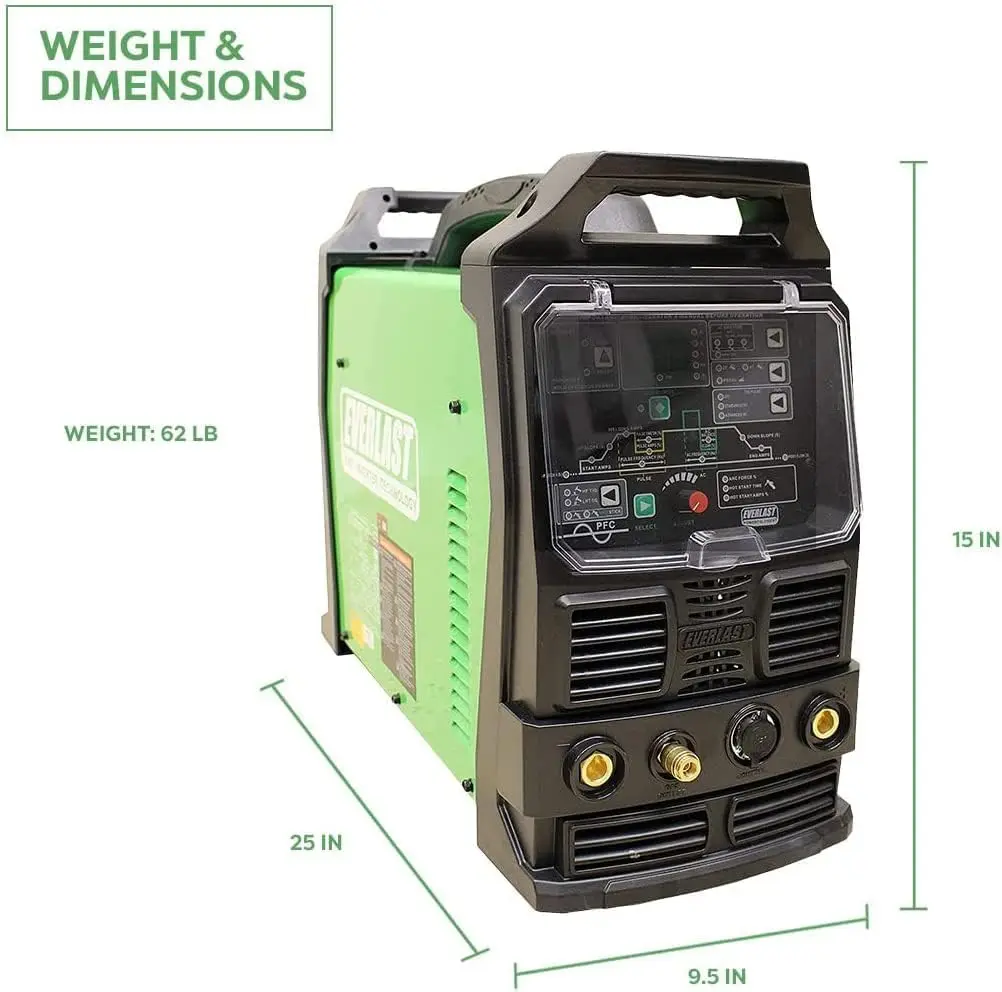 PowerTIG 210EXT 210Amp Ac Dc Tig Stick Advance Pulse Welder 110/220 Volt Inverter-Based IGBT Technology 5