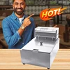 Commercial 110V 220V Electric Fryer Machine Stainless Steel Single Tank 6L Deep Fryer Restaurant Equipment Chicken Chips Fryer 3
