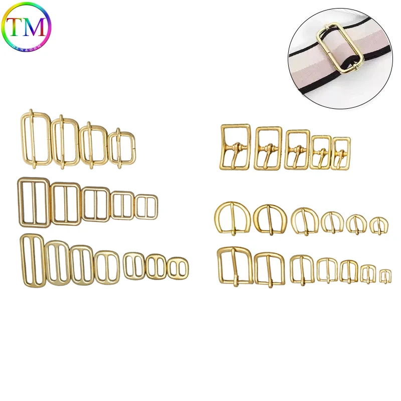 10-50PCS Adjustable Rectangle Ring Metal  Pin Buckles For Luxury Brand Bag Handbags Strap Backpack Shoe Belt Craft Accessories