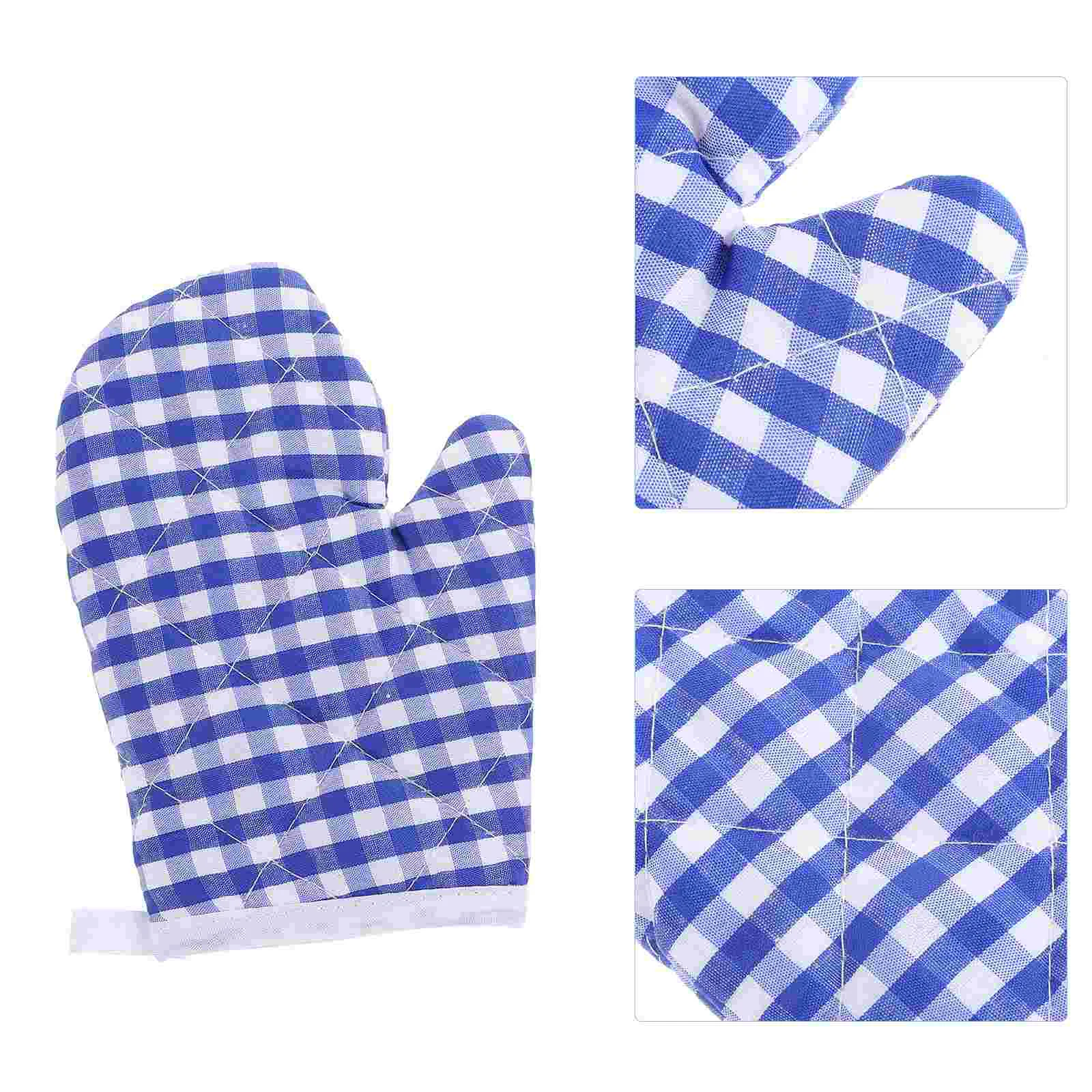 

2Pcs Children Oven Mitten Cooking Gloves Heat Resistant Oven Gloves Microwave Gloves
