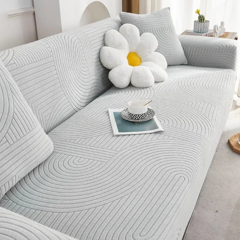 Modern Stripe Elastic Sofa Cover Stretch Slipcover Sofa Covers for Living Room Cubre Corner/L Shape/Sectional Couch Cover