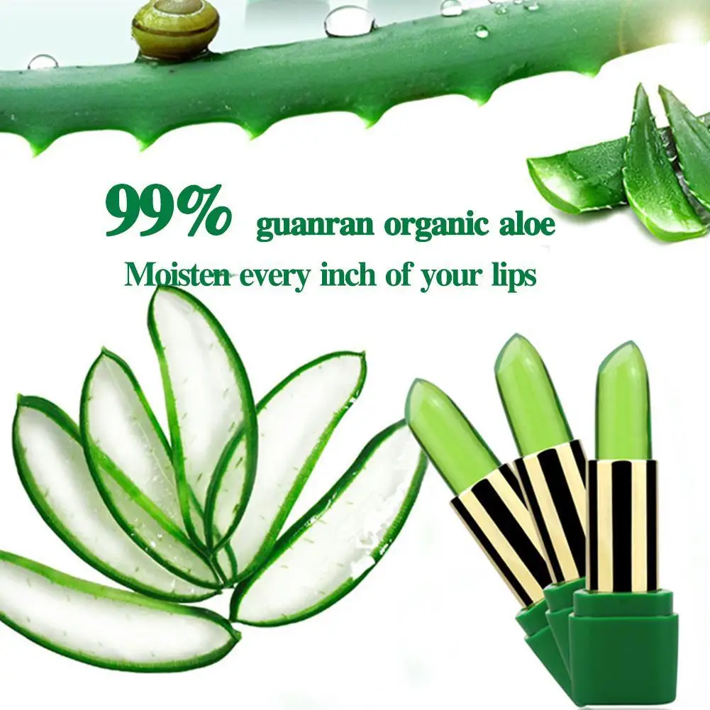Magic Color Changing Lipstick Lip Tint Moisturizing Aloe Vera Discolored Lip Balm Nourishing Lasting Gloss Makeup Care