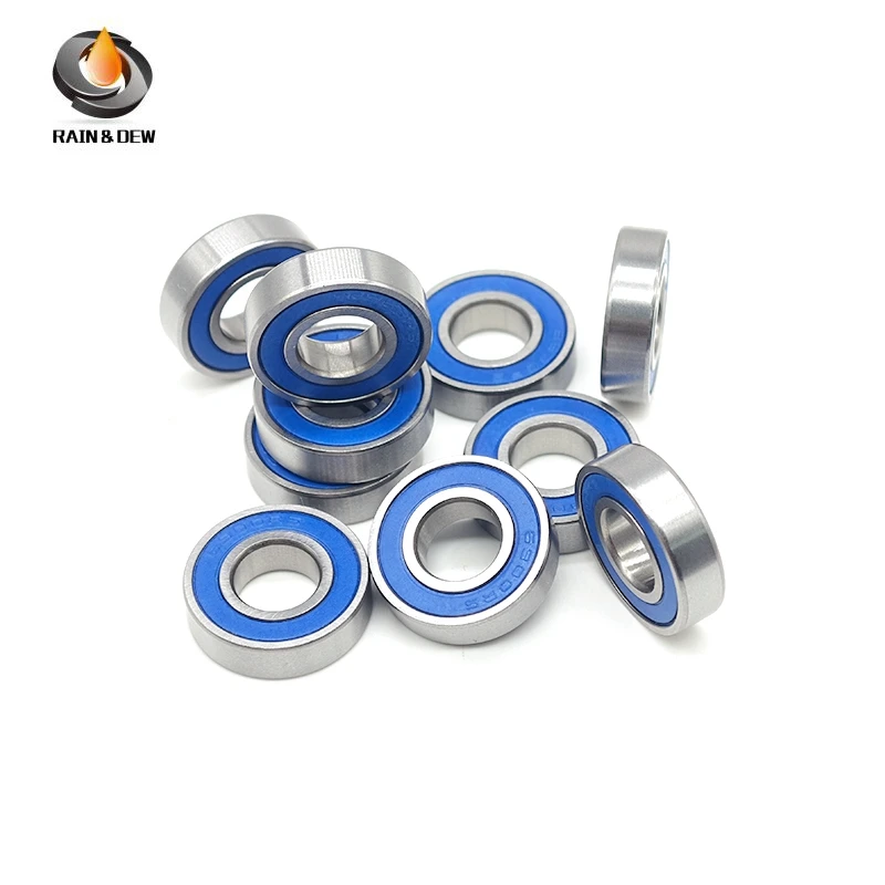 10PCS MR105RS 5X10X4mm 미니어처 볼 베어링 블루 씰드 608 6700 686 688 695 MR85 MR115 MR128 2RS 보어 3mm 4mm 5mm 6mm 7mm 8mm