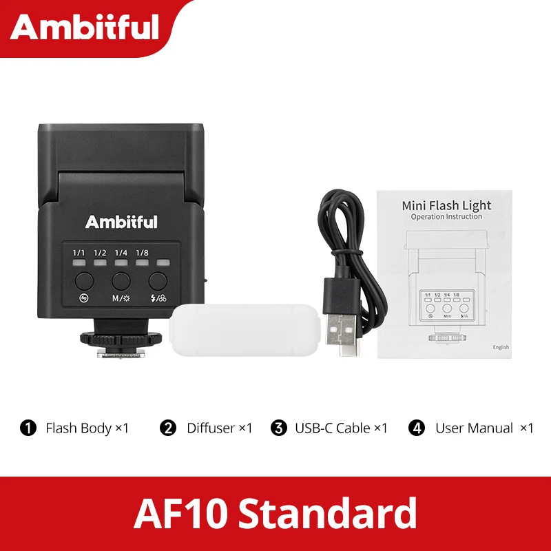 AMBITFUL AF10 ミニカメラフラッシュスピードライト オンタップフラッシュライト ソニー キヤノン ペンタックス ニコン 富士フイルム オリンパス用