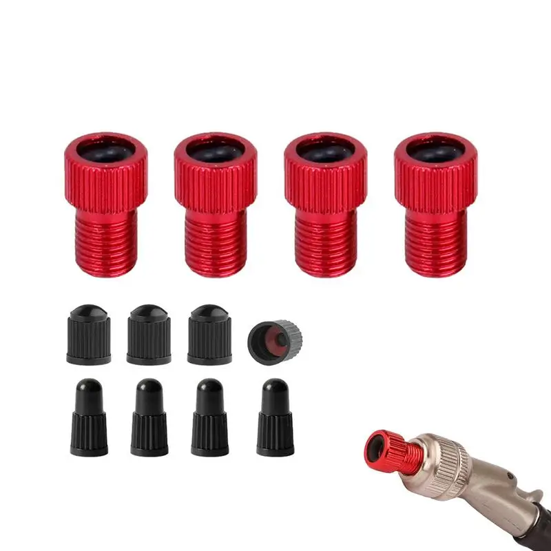 

Bicycle Tire Valve Stem Adapter Tire Adaptor Standard Aluminum Alloy Air Compressor Converter Bicycle Pump Adapter Leakproof