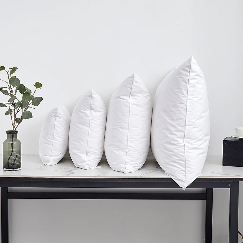 Home Cushion Inner Goose Feather Down Filling Pillows Core for Sofa Couch Living Room Hotel Pillow Insert 14/16/18/20/24 Inch 3