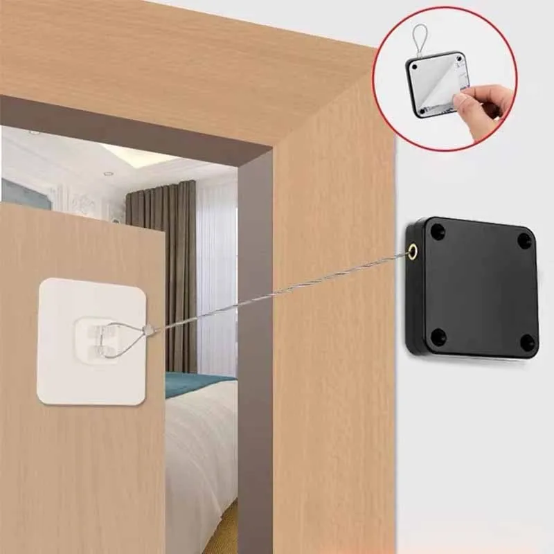Punch-free Automatic Door Closer For All Doors Hardware 500g-1000g Tension Automatic Sensor Door Closer Furniture Hardware