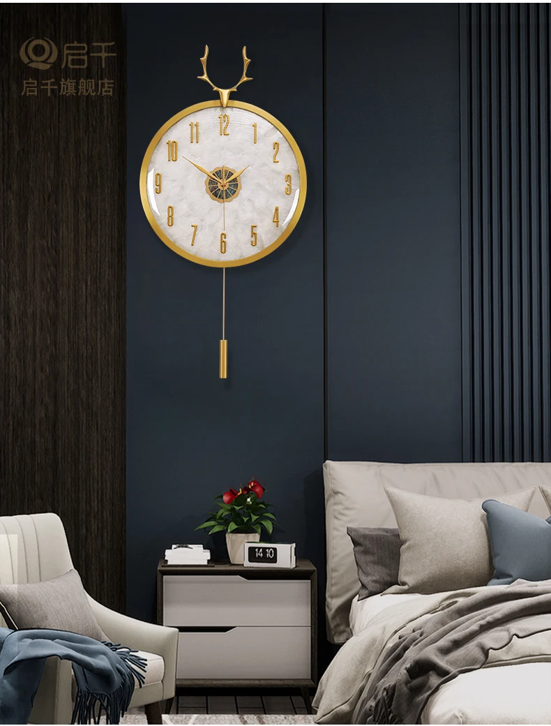 Description Picture 6 of itemAesthetic Kitchen Wall Clock Fun Round Interior Design Wall Clock Living Room Reloj Pared Decorativo Decoration Accessories