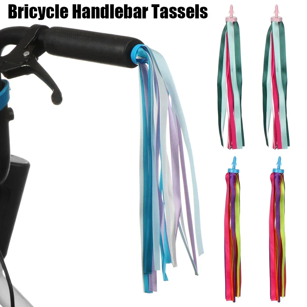 2PCS Bicycle Tricycle Handlebar Scooter Parts Tassels Streamers Tassel Bike Decoration for Kids Girls Boys Cycling Accessories