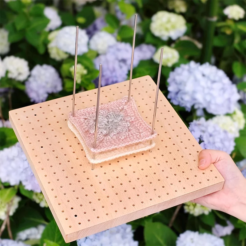 Wooden Crochet Block Plate Granny Square Blocking Board Block Plate for Crochet Weaving Blocking Boards for Crocheting Knitting 6 S622a5fad6bc24bf9a445670c39f11553z