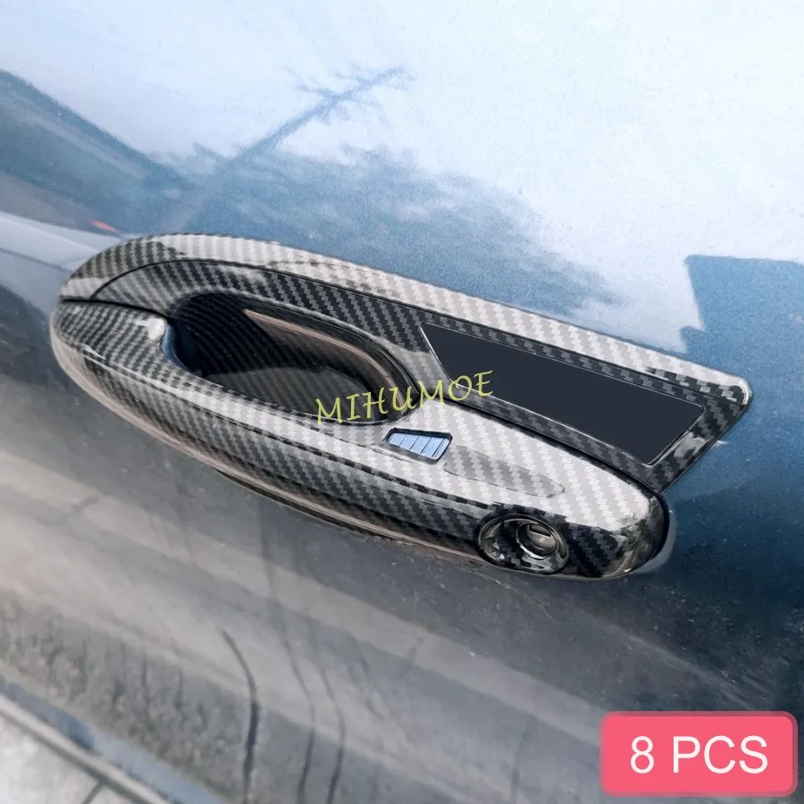 

Door Handle Cover + Surrounds Trims For Ford Escape Kuga 2020 2021 2022 Carbon Fiber