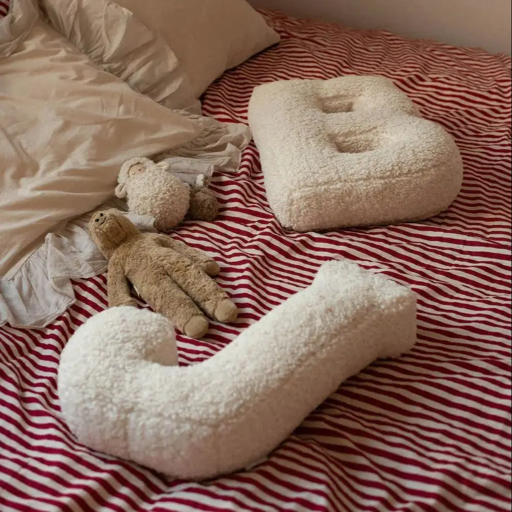 Baby Pillow Baby Safety Pillow ABC 26 letters Lambswool Letters Children Toy Pillow Toddler Sleep Soothing Background Decoration