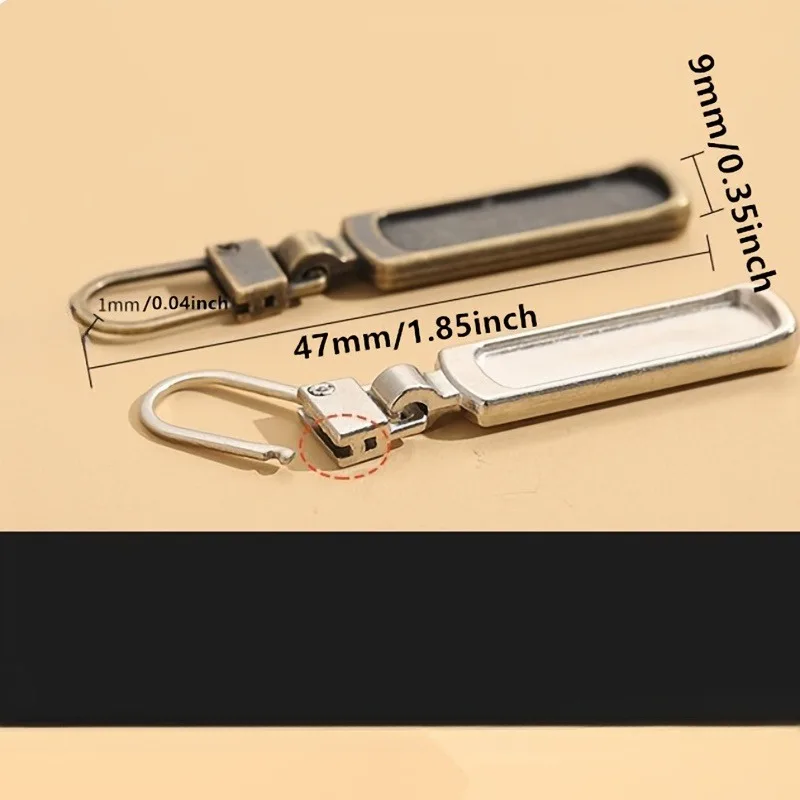 6Pcs/4pcs Multi-function zipper head pull tab can be detachable and repair down jacket, bag, shoes small holes