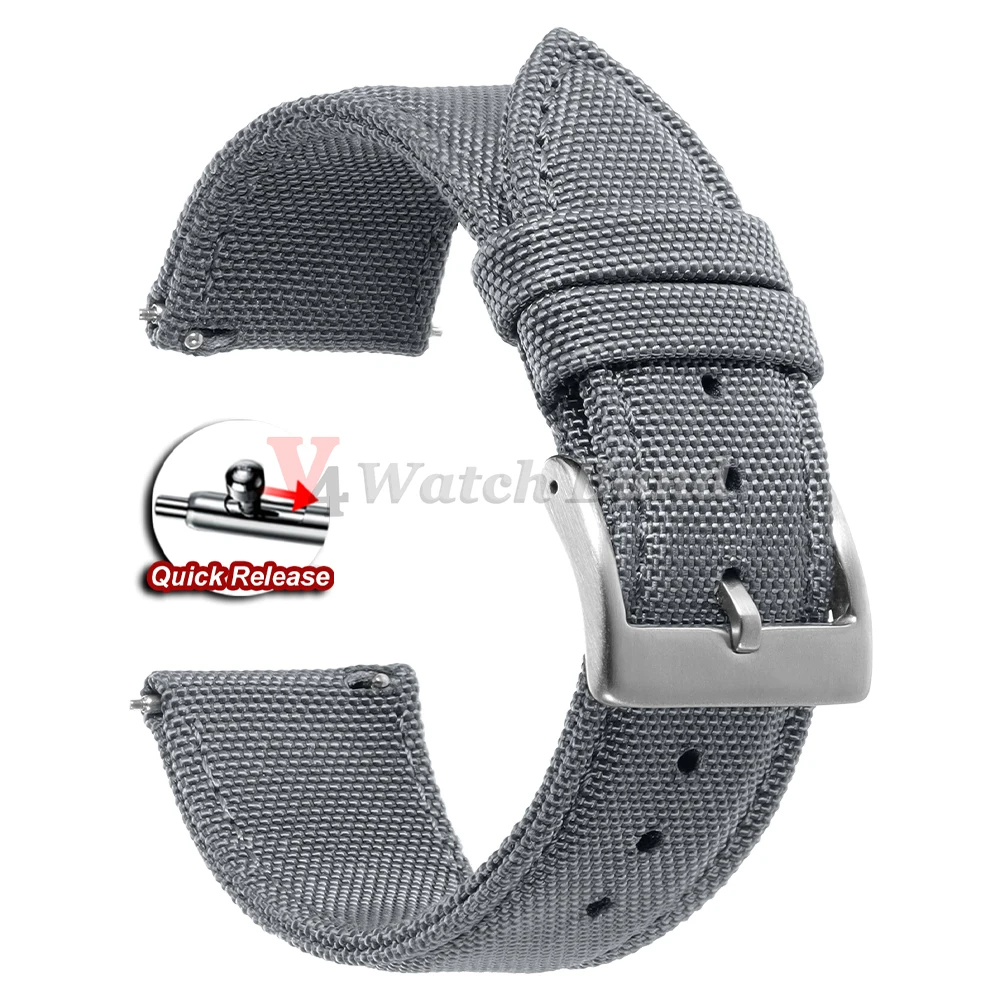 Nylon Quick Release Canvas Watch Strap - Universal Replacement