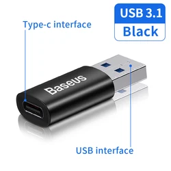 Baseus USB - C to USB - A 3.1 OTG Adapter - 10Gbps Data Sync Connector (USB 3.1 USB to TypeC)